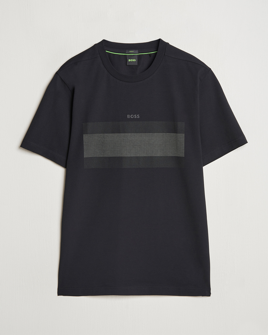 Heren | T-shirts | BOSS GREEN | Graphic Crew Neck T-Shirt Black