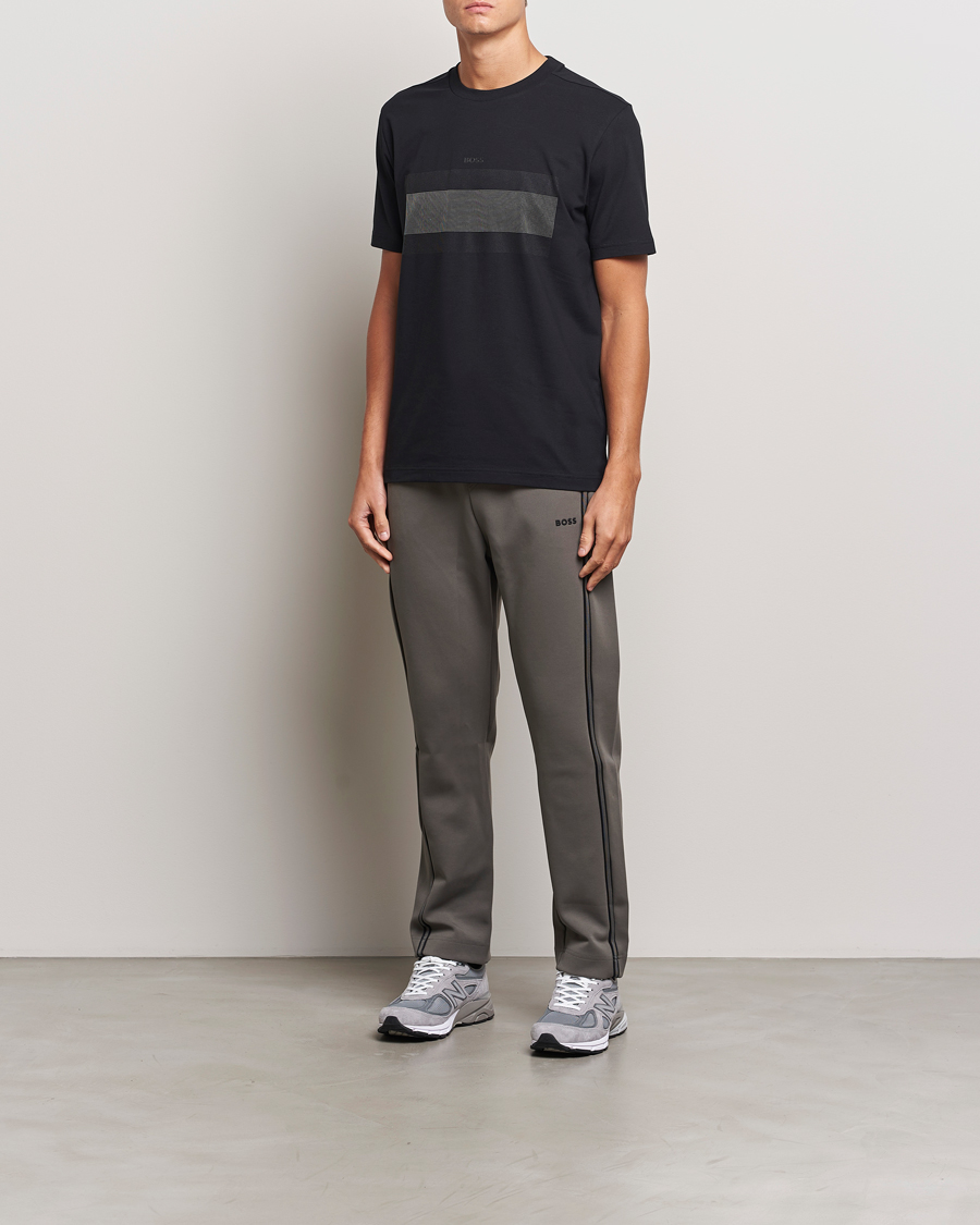 Heren | T-shirts | BOSS GREEN | Graphic Crew Neck T-Shirt Black