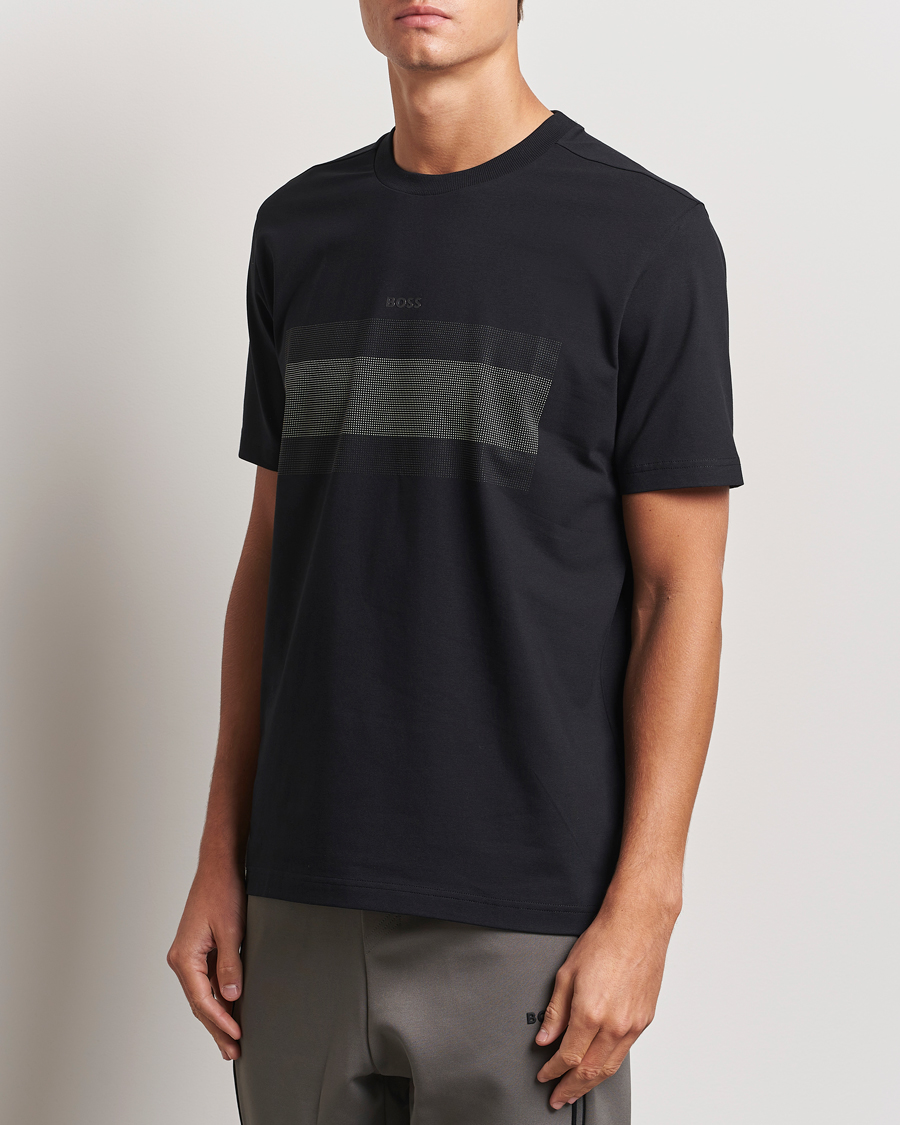 Heren | T-shirts | BOSS GREEN | Graphic Crew Neck T-Shirt Black
