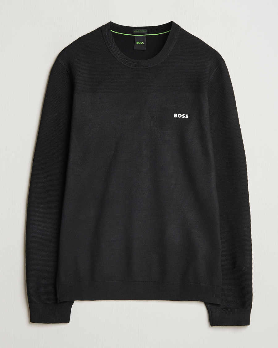 Heren | Truien | BOSS GREEN | Momentum Knitted Crew Neck Black