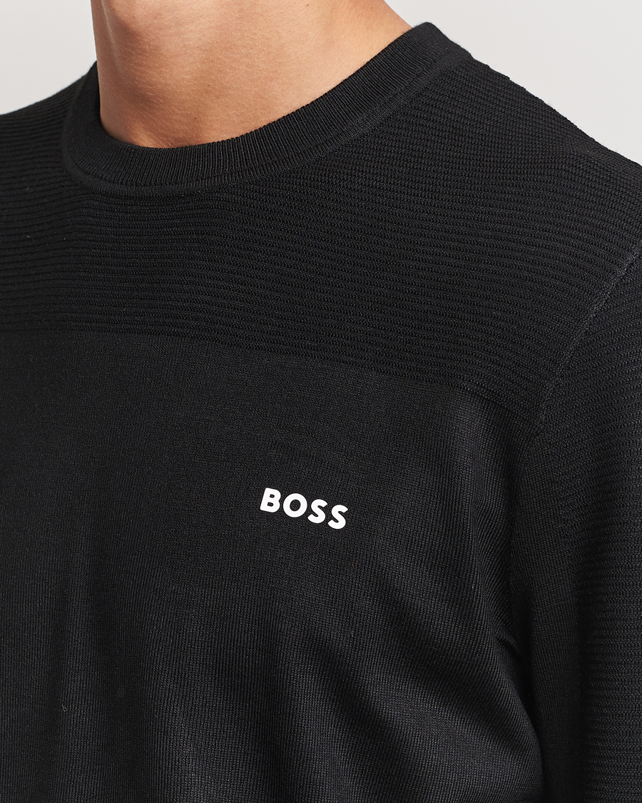 Heren | Truien | BOSS GREEN | Momentum Knitted Crew Neck Black