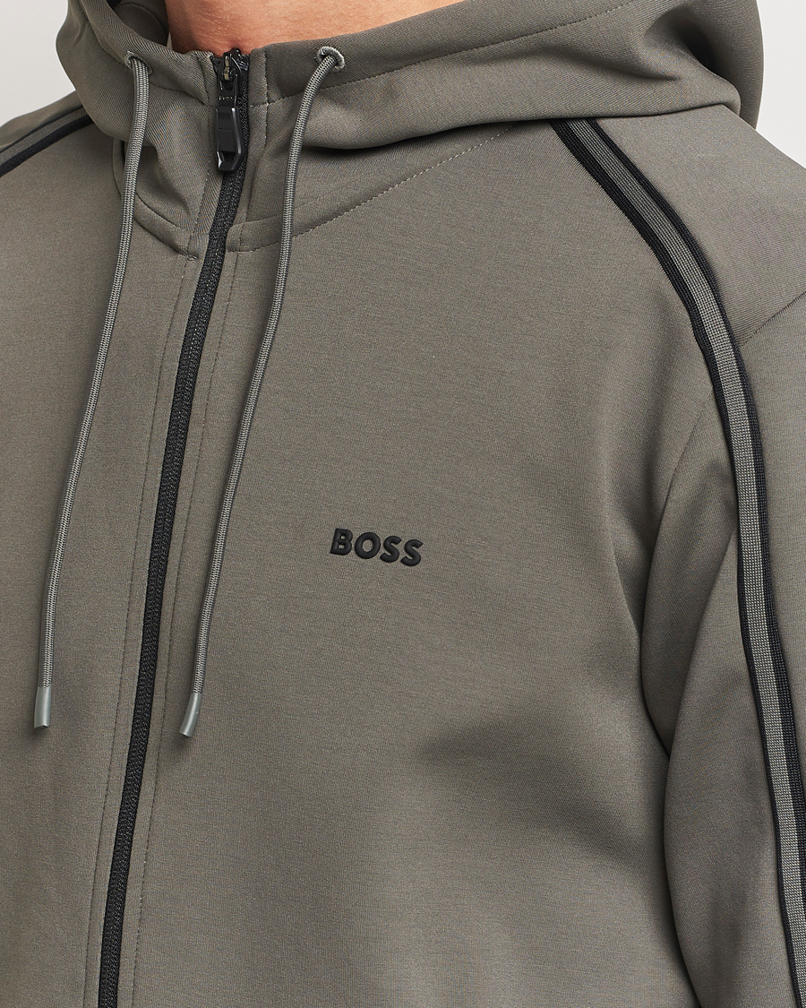 Heren | Truien | BOSS GREEN | Saggy Full Zip Hoodie Light Grey