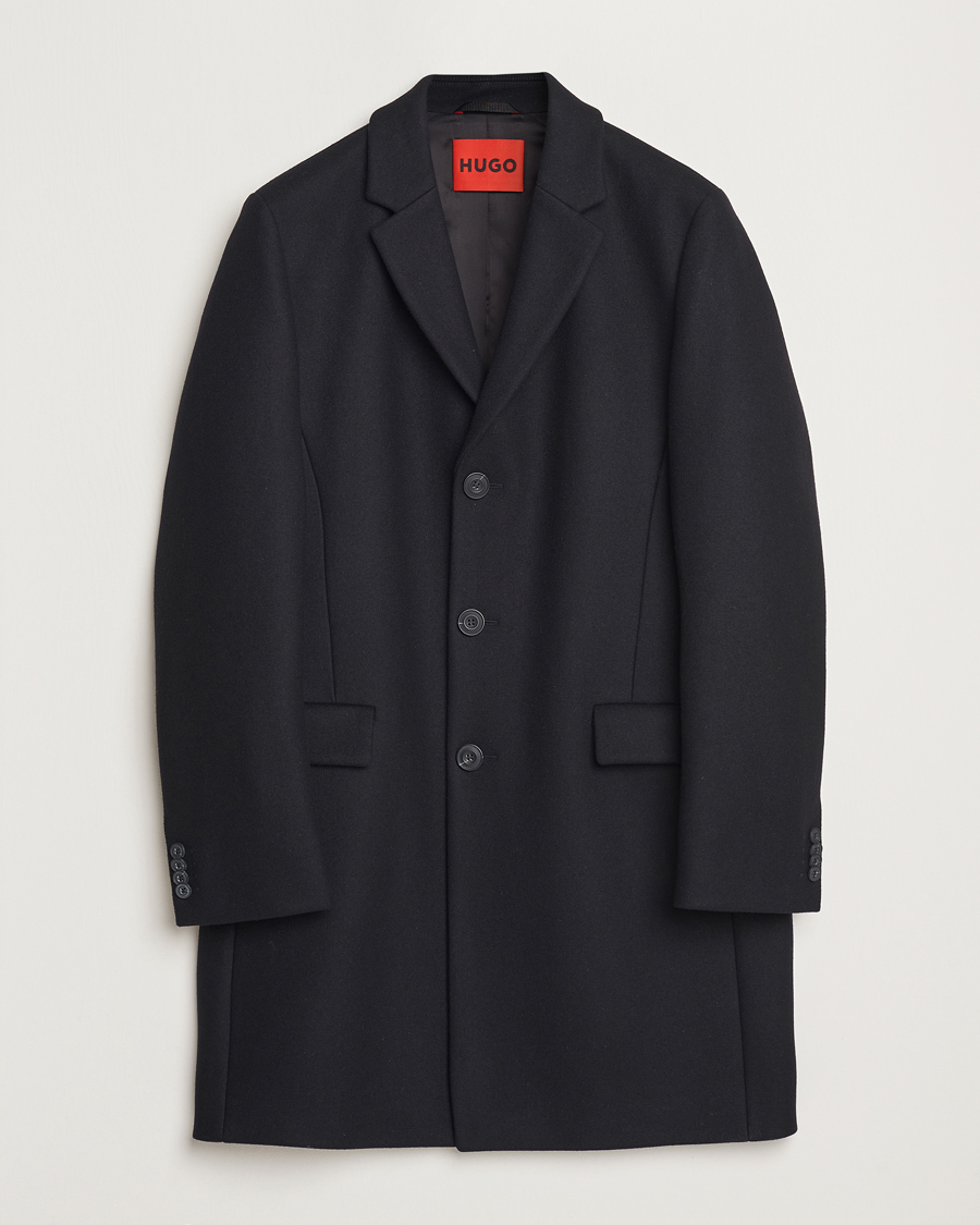 Heren | Jassen | HUGO | Migor Wool Coat Black