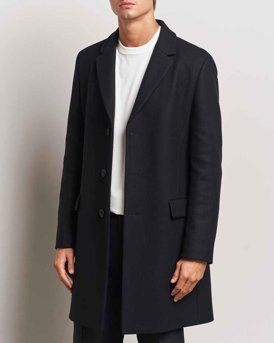 Heren | Jassen | HUGO | Migor Wool Coat Black