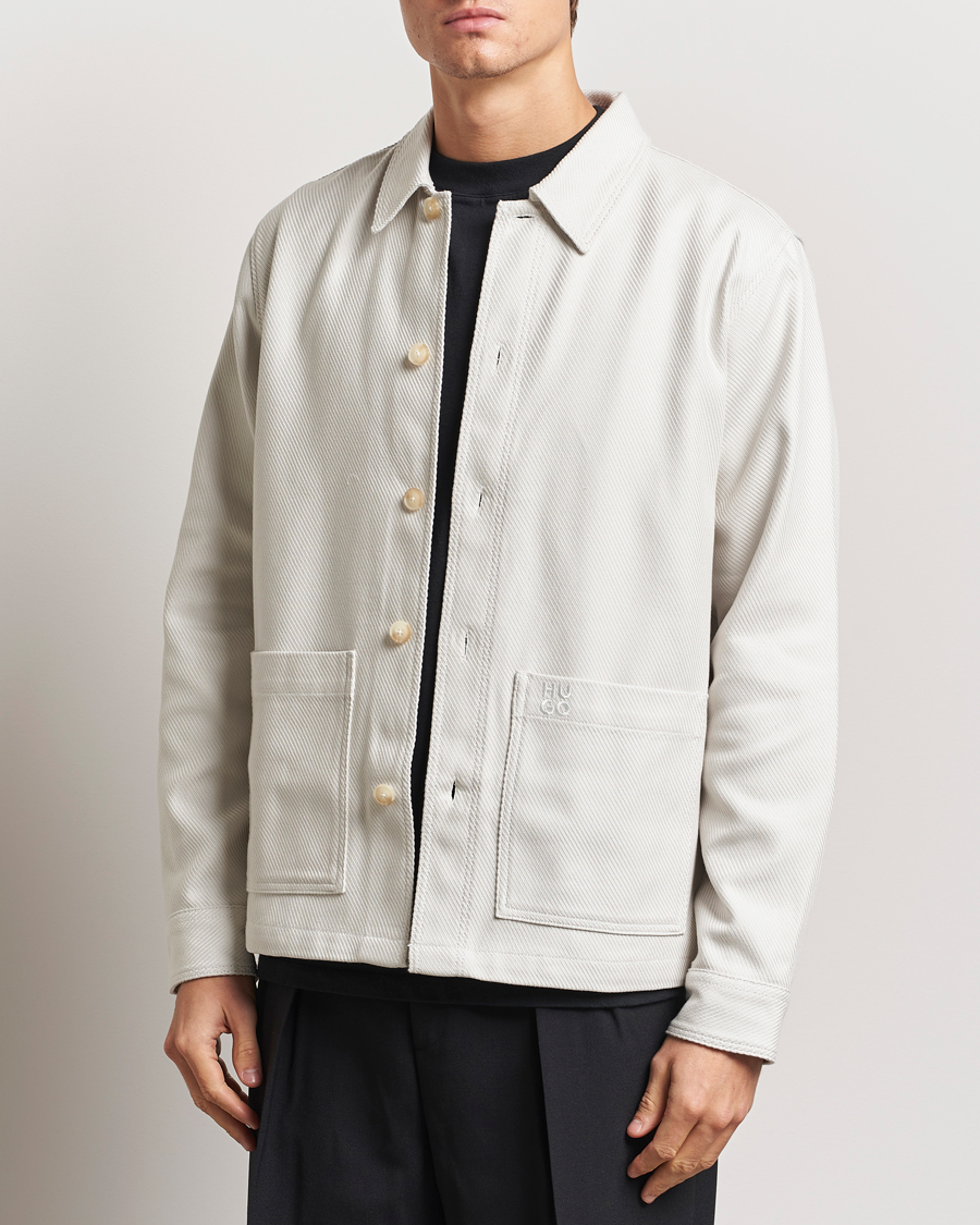 Heren | Overhemden | HUGO | Ekrel Overshirt Off White