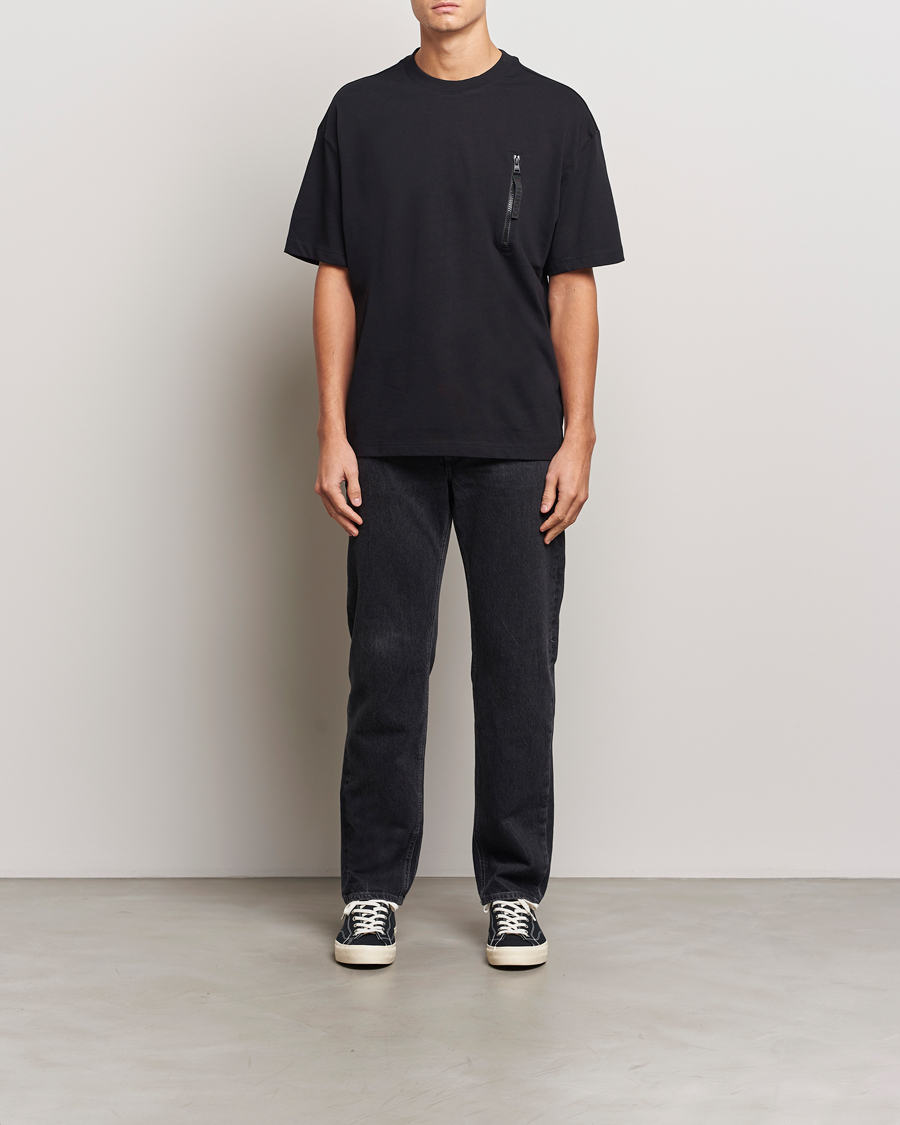 Heren | T-shirts | HUGO | Dibtechti Crew Neck T-Shirt Black
