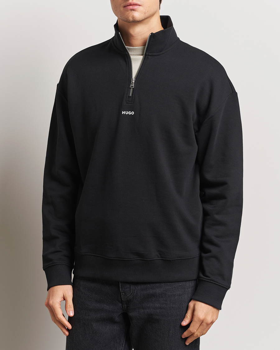 Heren | Truien | HUGO | Durty Half Zip Sweatshirt Black