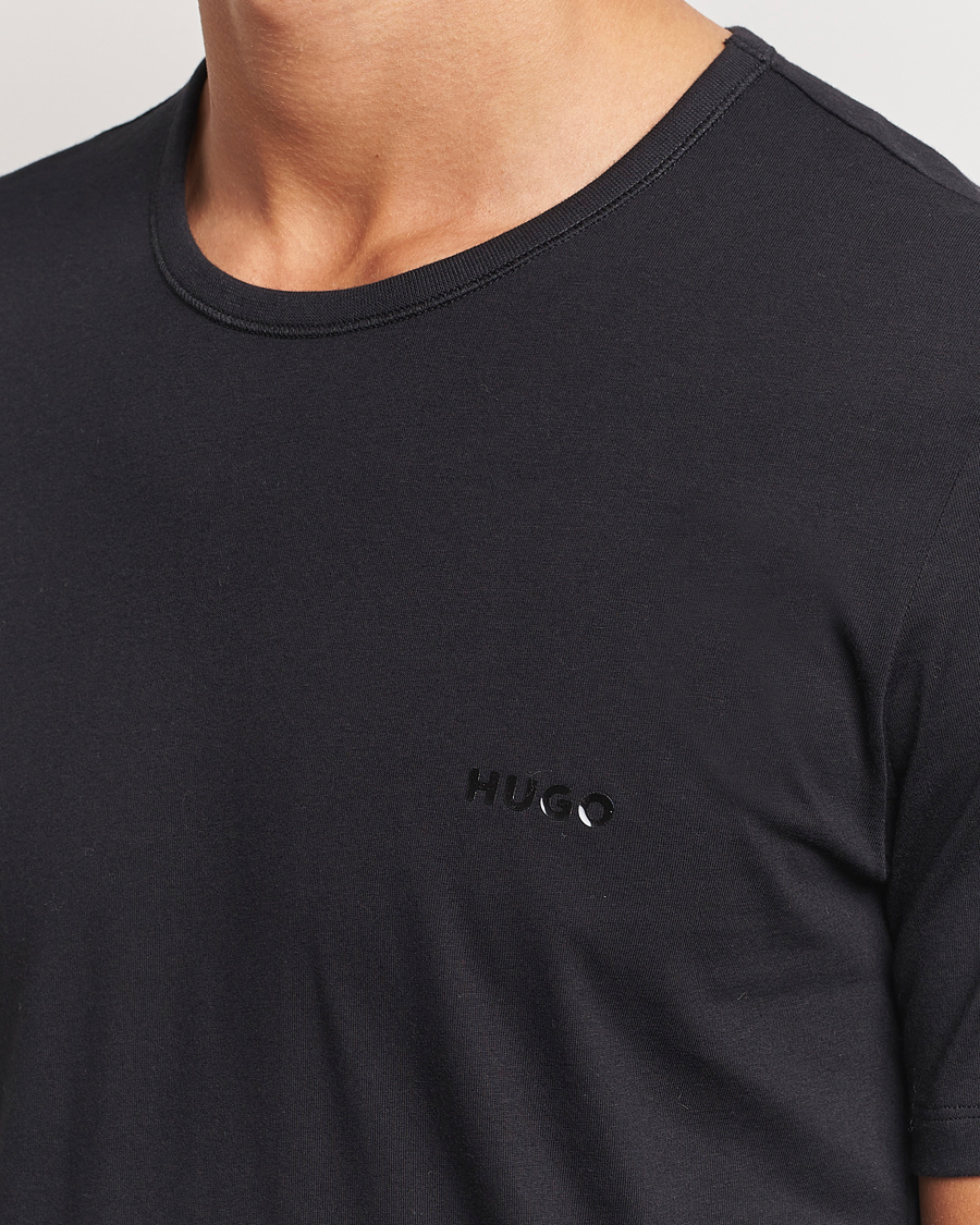 Heren | T-shirts | HUGO | 3-Pack Crew Neck T-Shirt Black