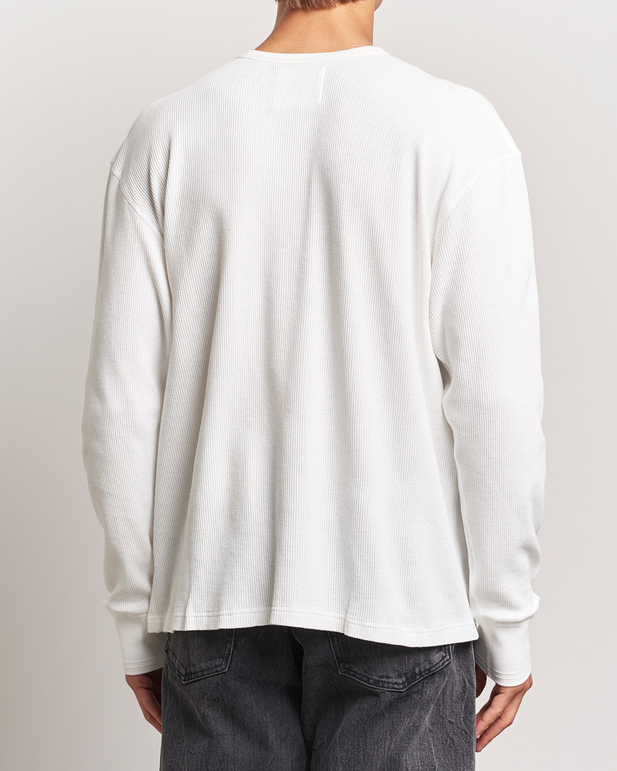 Heren | Truien | Jeanerica | Jean Waflle Texture Sweater Natural White