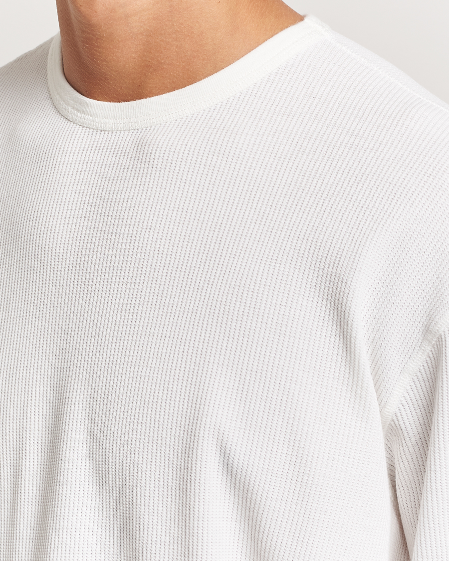 Heren | Truien | Jeanerica | Jean Waflle Texture Sweater Natural White