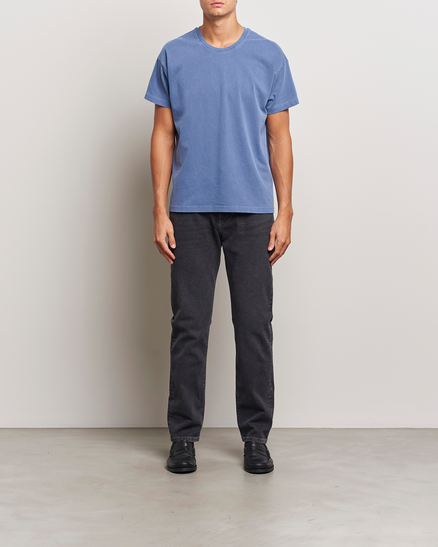 Heren | T-shirts | Jeanerica | Ruben Crew Neck T-Shirt Washed Adriatic Blue
