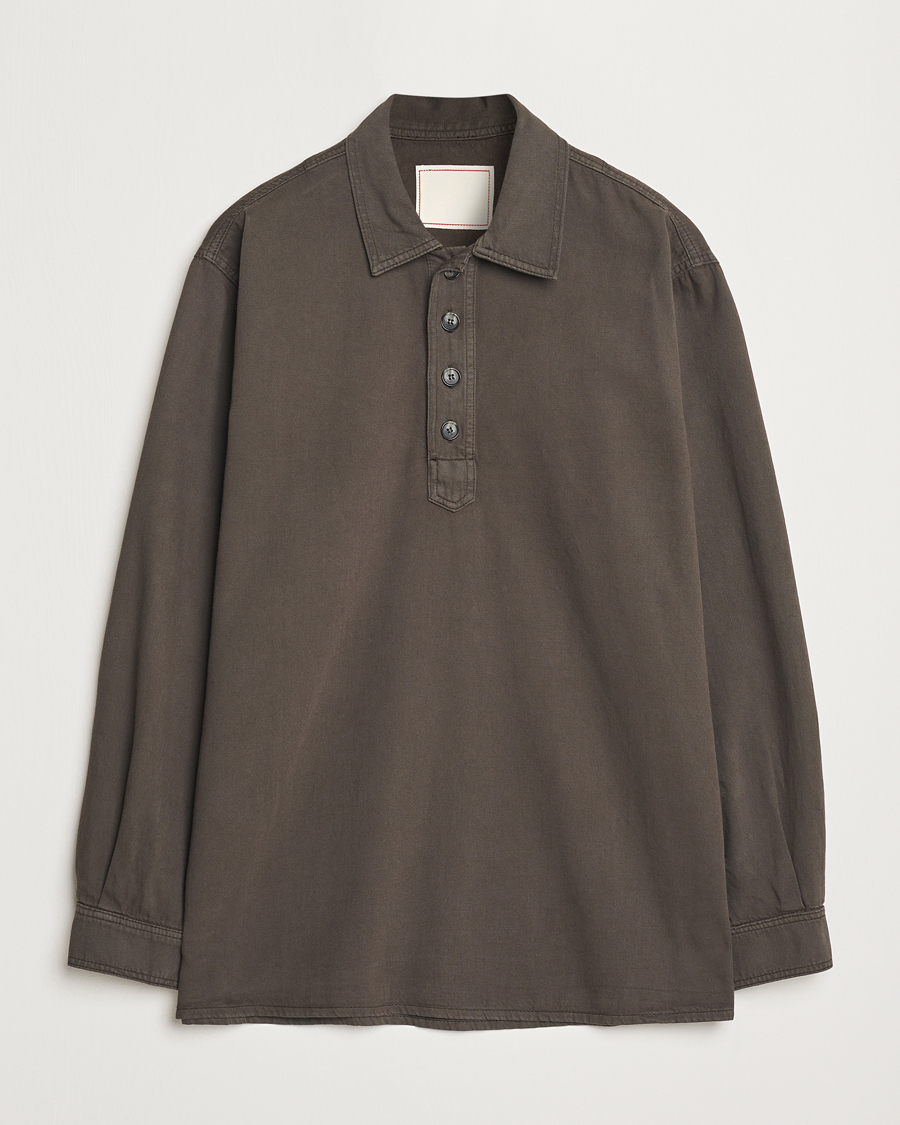 Heren | Overhemden | Jeanerica | Lala Popover Shirt Warm Grey