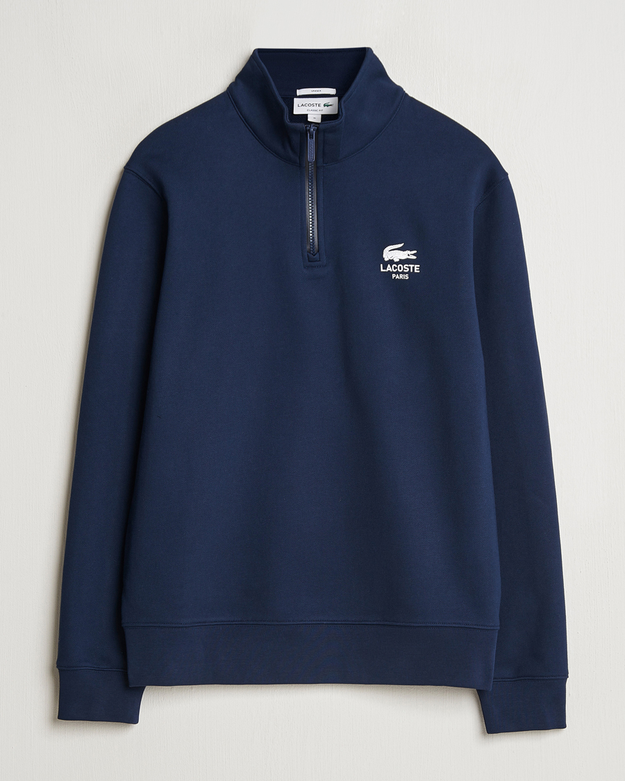Heren | Truien | Lacoste | Paris Half Zip Sweatshirt Navy