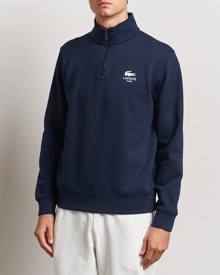 Heren | Truien | Lacoste | Paris Half Zip Sweatshirt Navy
