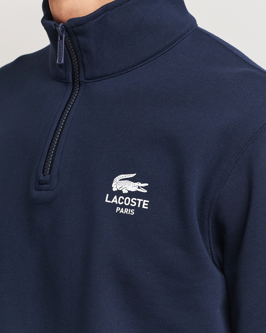 Heren | Truien | Lacoste | Paris Half Zip Sweatshirt Navy