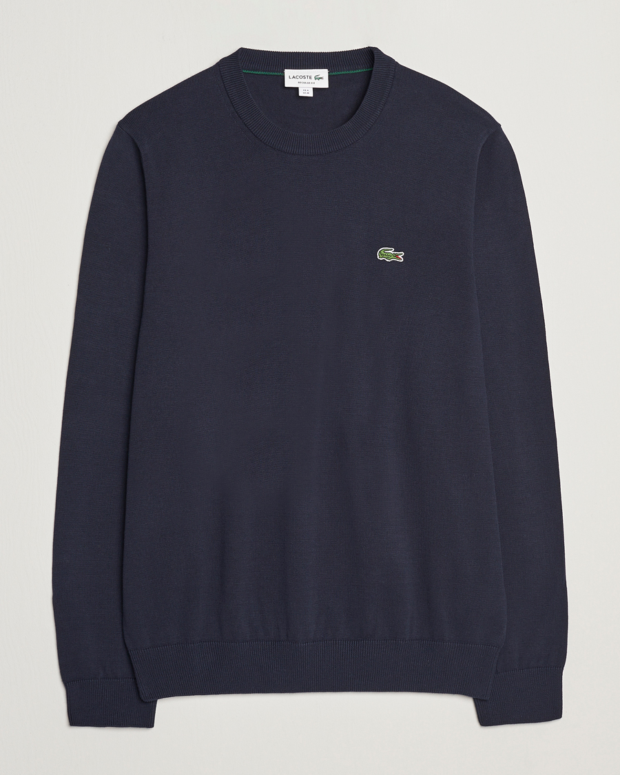 Heren | Truien | Lacoste | Cotton Knitted Sweater Navy Blue