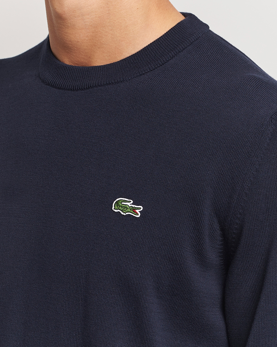 Heren | Truien | Lacoste | Cotton Knitted Sweater Navy Blue