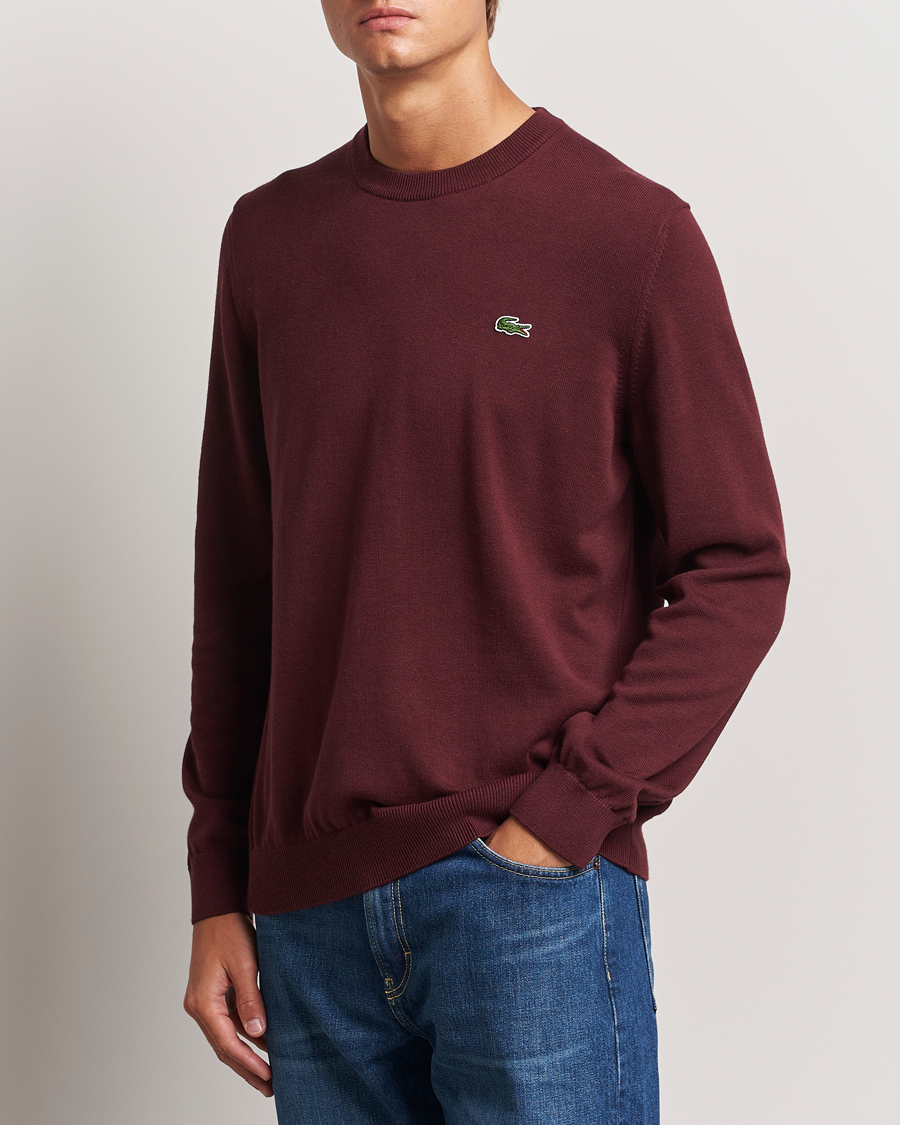 Heren | Truien | Lacoste | Cotton Knitted Sweater Espresso