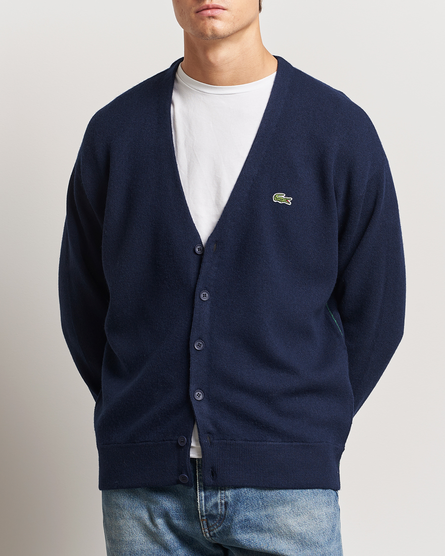 Heren | Truien | Lacoste | Carded Wool Cardigan Navy