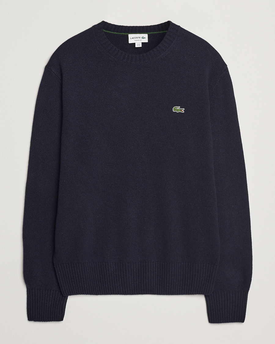 Heren | Truien | Lacoste | Carded Wool Crew Neck Navy