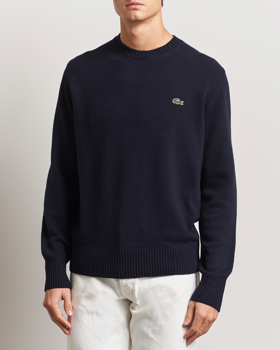 Heren | Truien | Lacoste | Carded Wool Crew Neck Navy