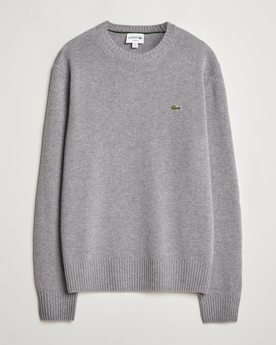 Heren | Truien | Lacoste | Carded Wool Crew Neck Silver Chine