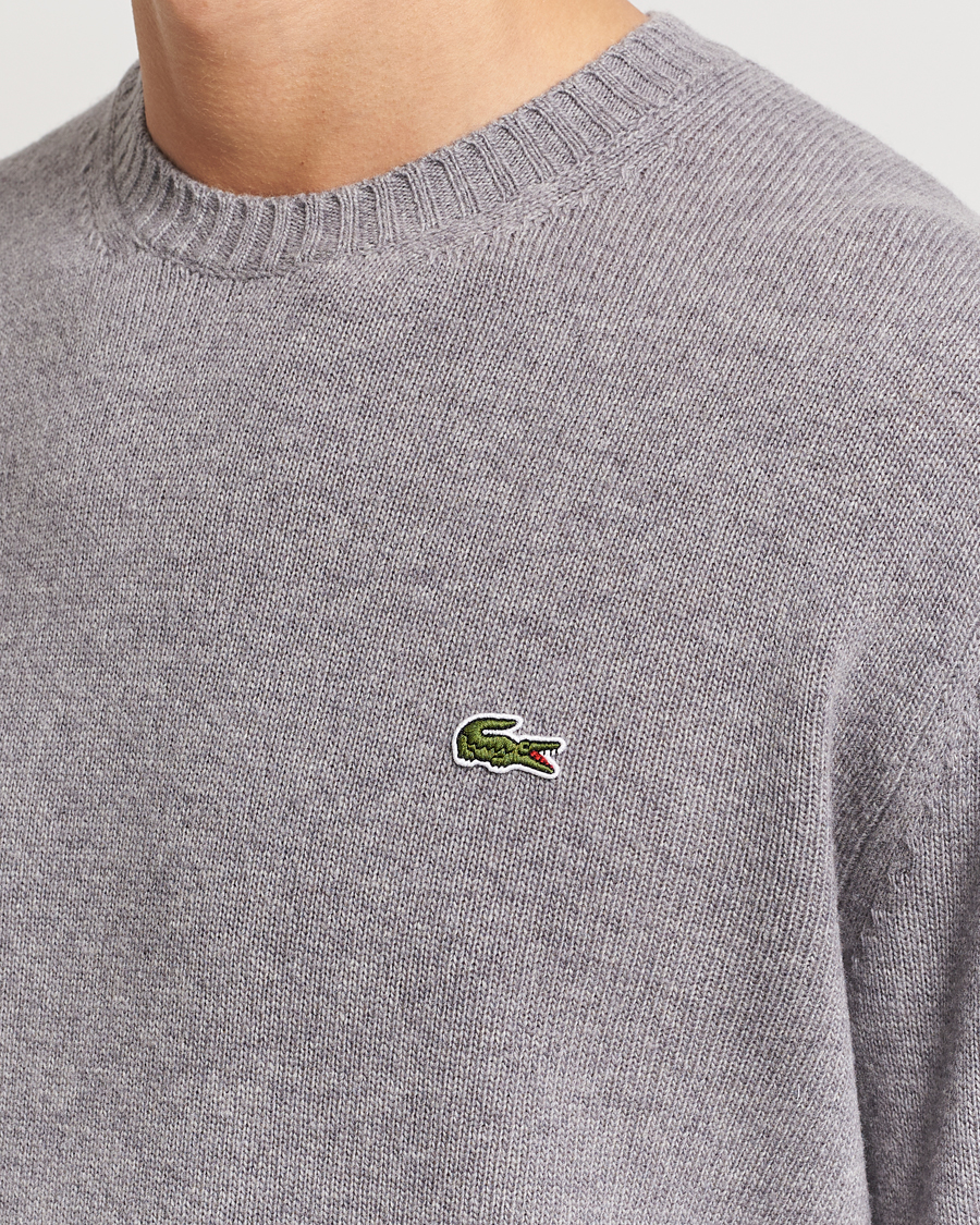 Heren | Truien | Lacoste | Carded Wool Crew Neck Silver Chine