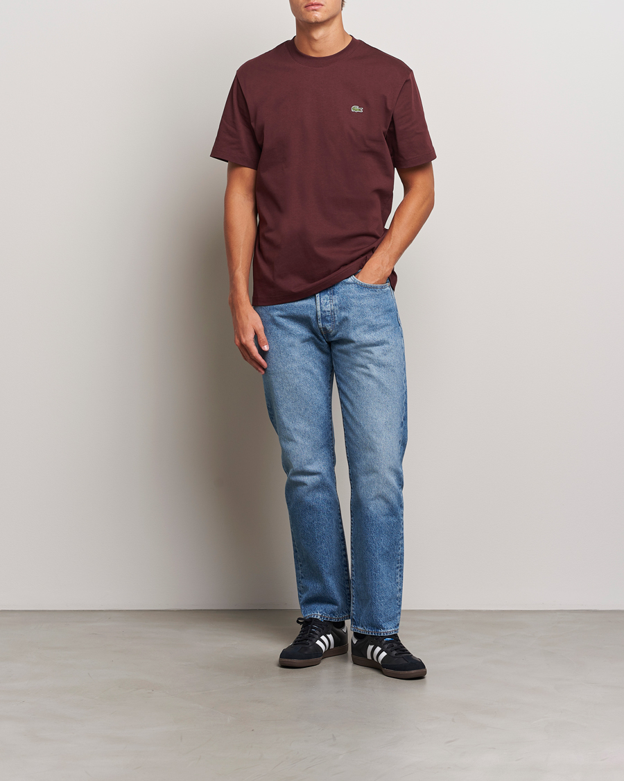 Heren | T-shirts | Lacoste | Crew Neck T-Shirt Espresso