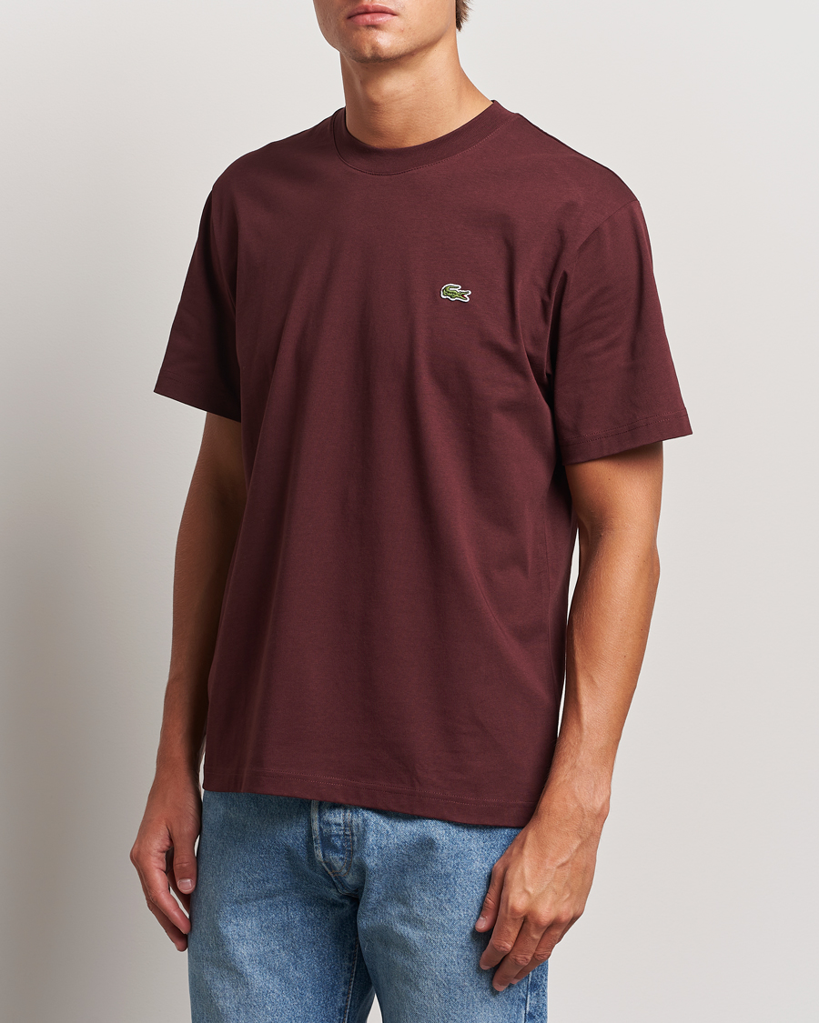 Heren | T-shirts | Lacoste | Crew Neck T-Shirt Espresso