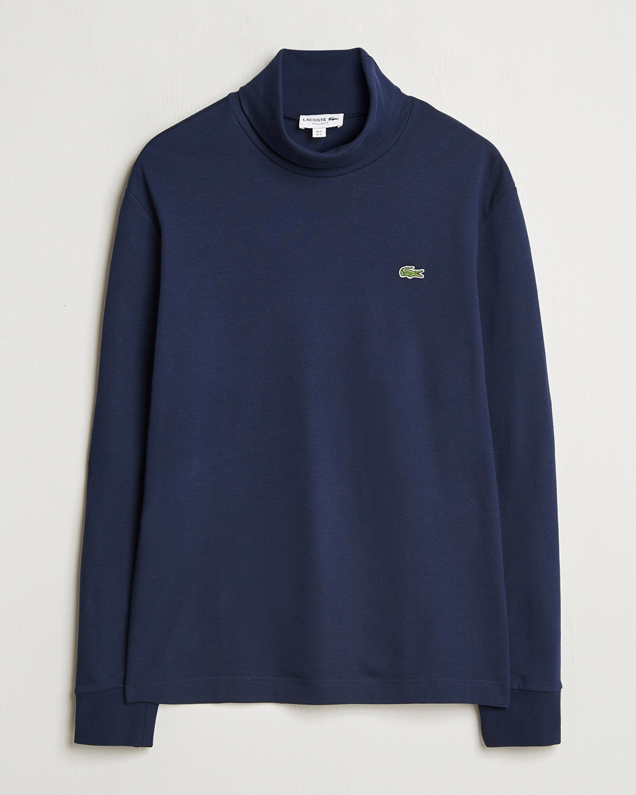 Heren | Truien | Lacoste | Interlock Cotton Rollneck Navy