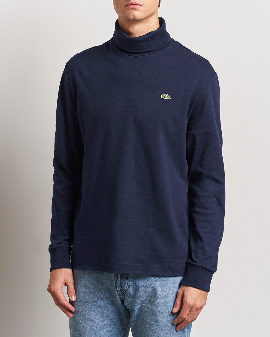 Heren | Truien | Lacoste | Interlock Cotton Rollneck Navy