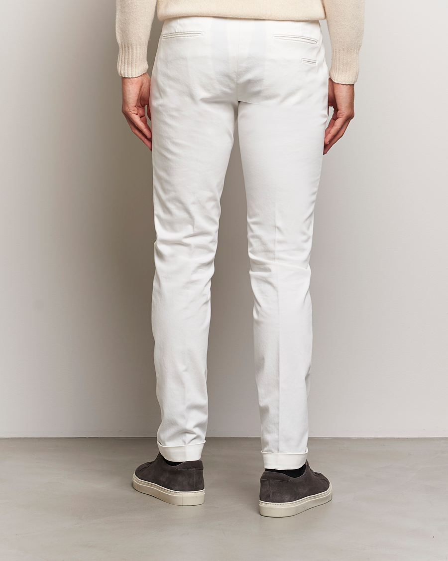 Heren | Broeken | Briglia 1949 | Slim Fit Cotton Stretch Chino Off White