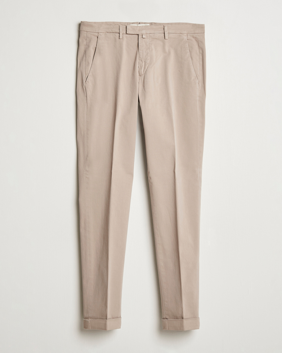 Heren | Broeken | Briglia 1949 | Slim Fit Cotton Stretch Chino Beige