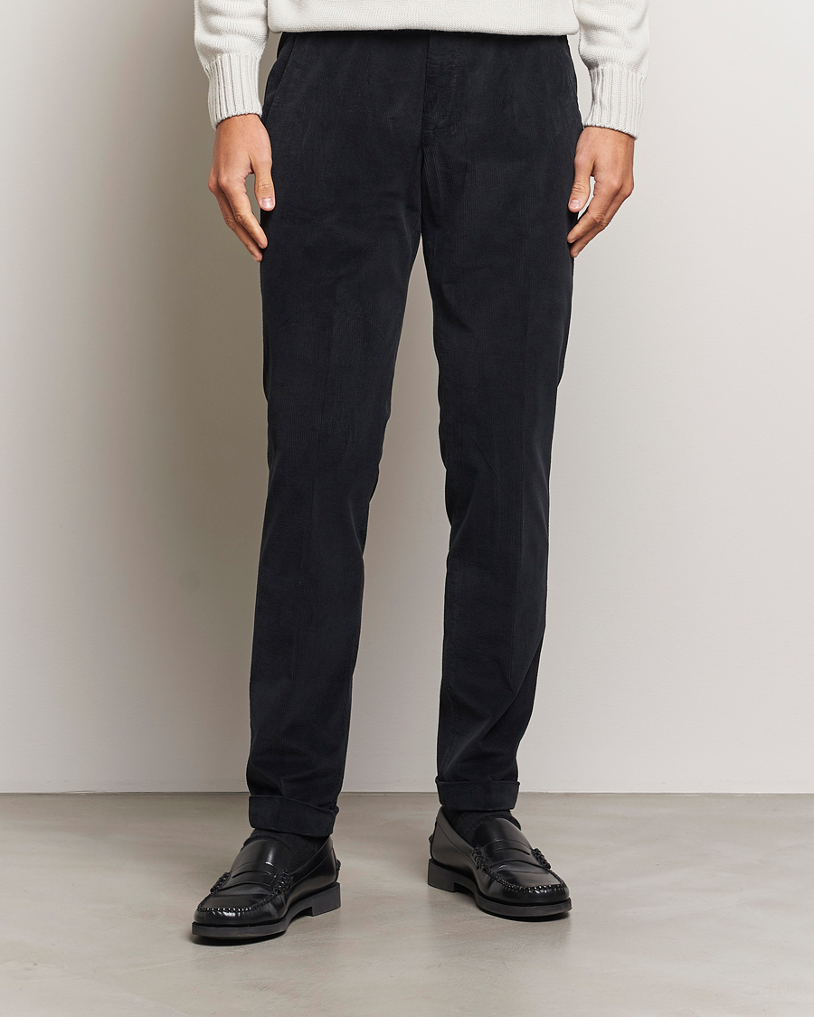 Heren | Broeken | Briglia 1949 | Slim Fit Corduroy Trousers Black