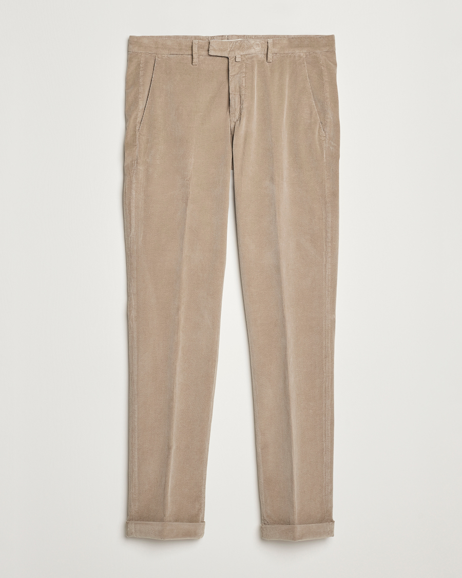Heren | Broeken | Briglia 1949 | Slim Fit Corduroy Trousers Beige