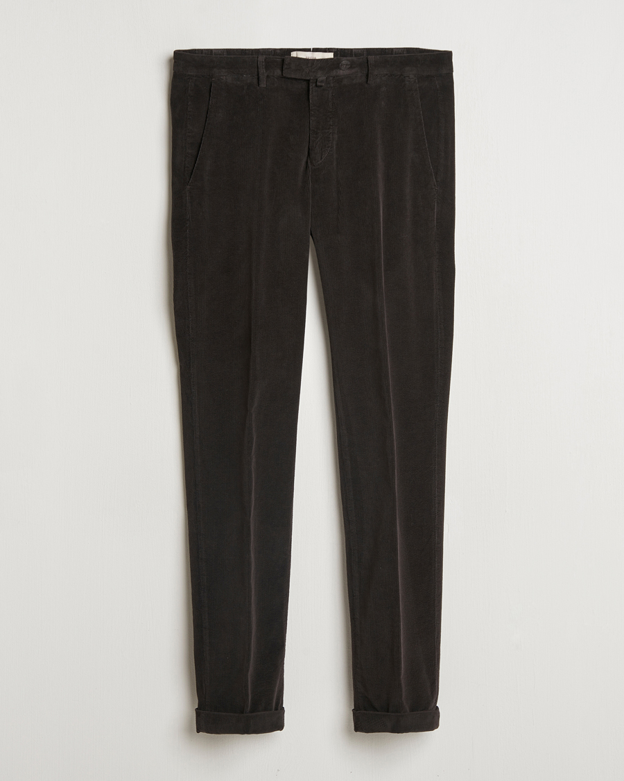 Heren | Broeken | Briglia 1949 | Slim Fit Corduroy Trousers Dark Brown