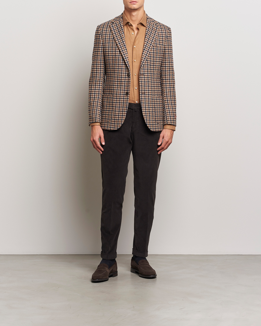 Heren | Broeken | Briglia 1949 | Slim Fit Corduroy Trousers Dark Brown