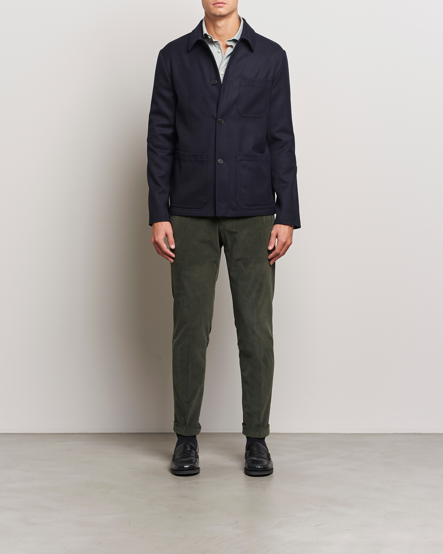 Heren | Broeken | Briglia 1949 | Slim Fit Corduroy Trousers Dark Green
