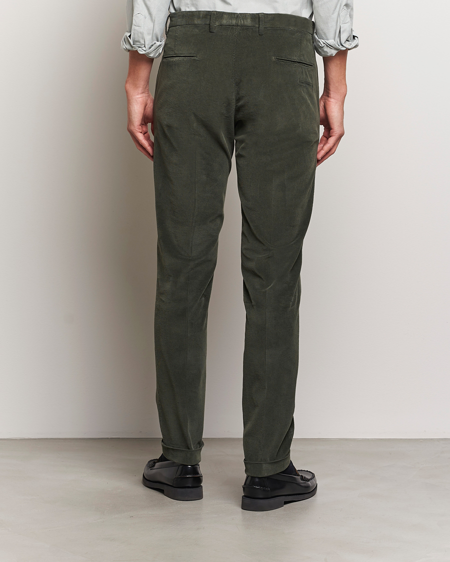 Heren | Broeken | Briglia 1949 | Slim Fit Corduroy Trousers Dark Green