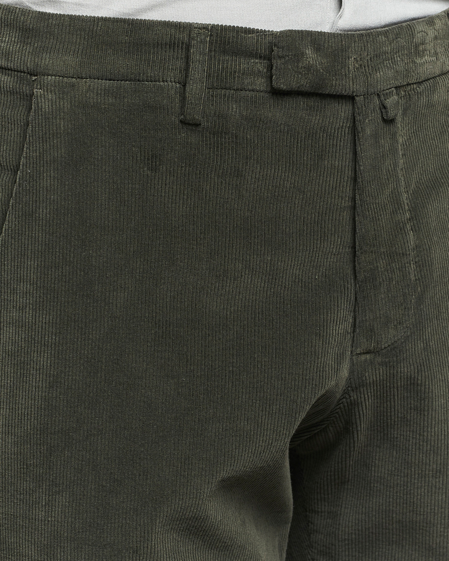 Heren | Broeken | Briglia 1949 | Slim Fit Corduroy Trousers Dark Green