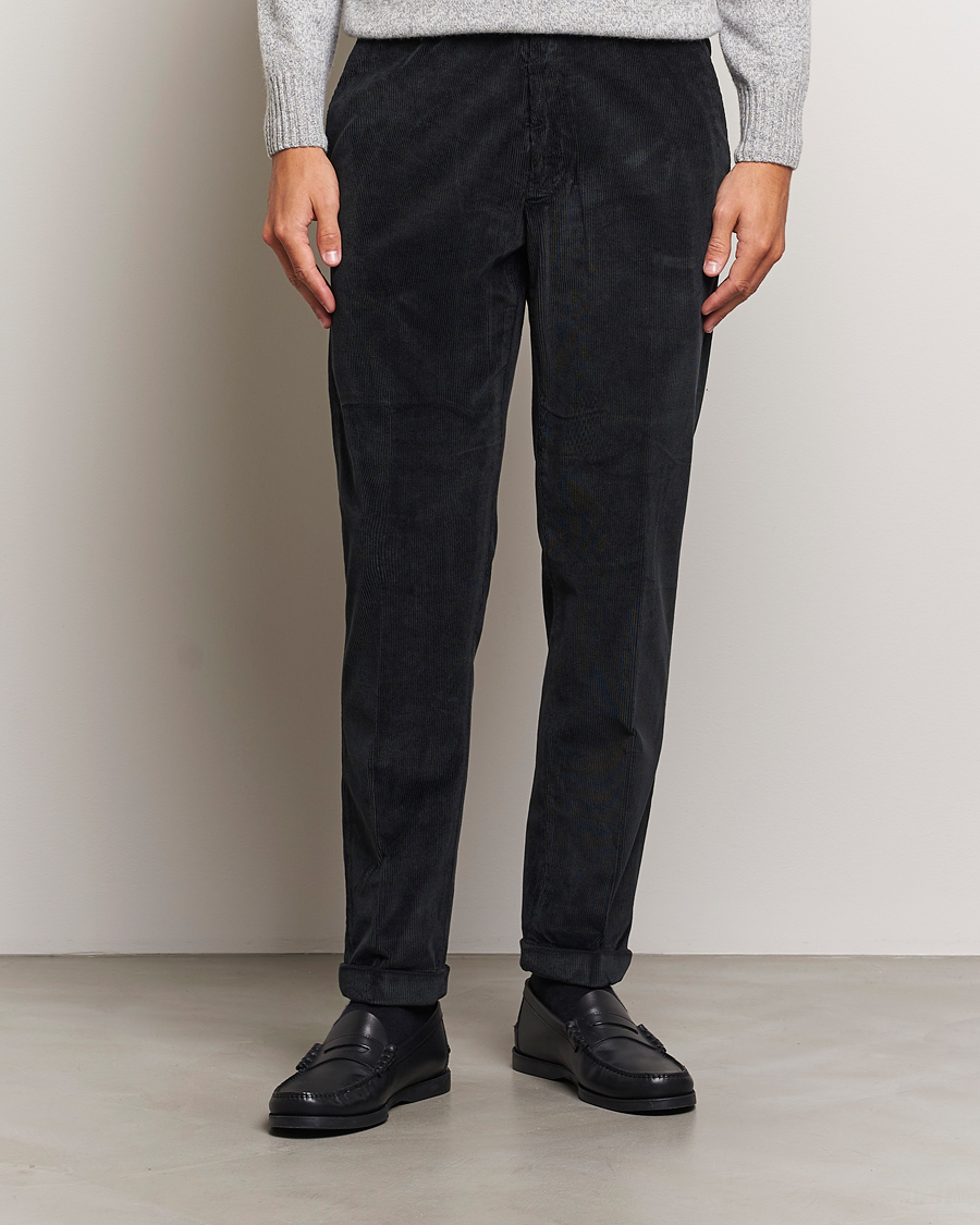 Heren | Broeken | Briglia 1949 | Easy Fit Corduroy Trousers Black