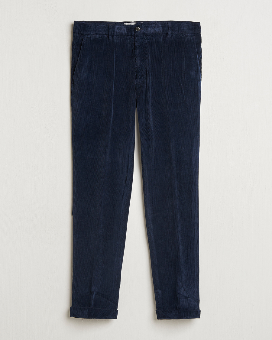 Heren | Broeken | Briglia 1949 | Easy Fit Corduroy Trousers Navy