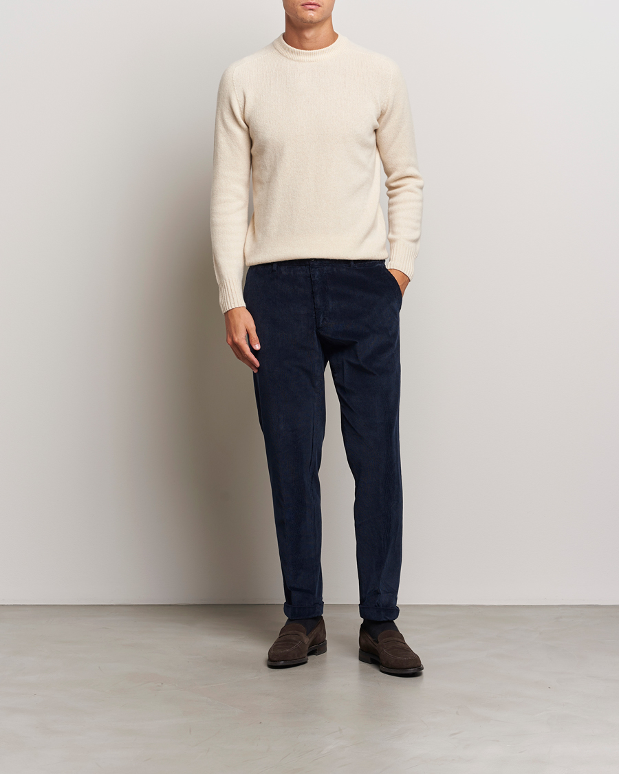 Heren | Broeken | Briglia 1949 | Easy Fit Corduroy Trousers Navy