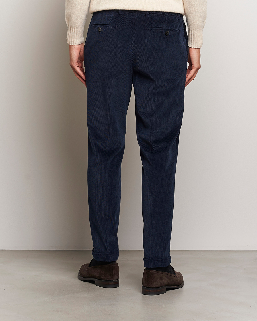 Heren | Broeken | Briglia 1949 | Easy Fit Corduroy Trousers Navy