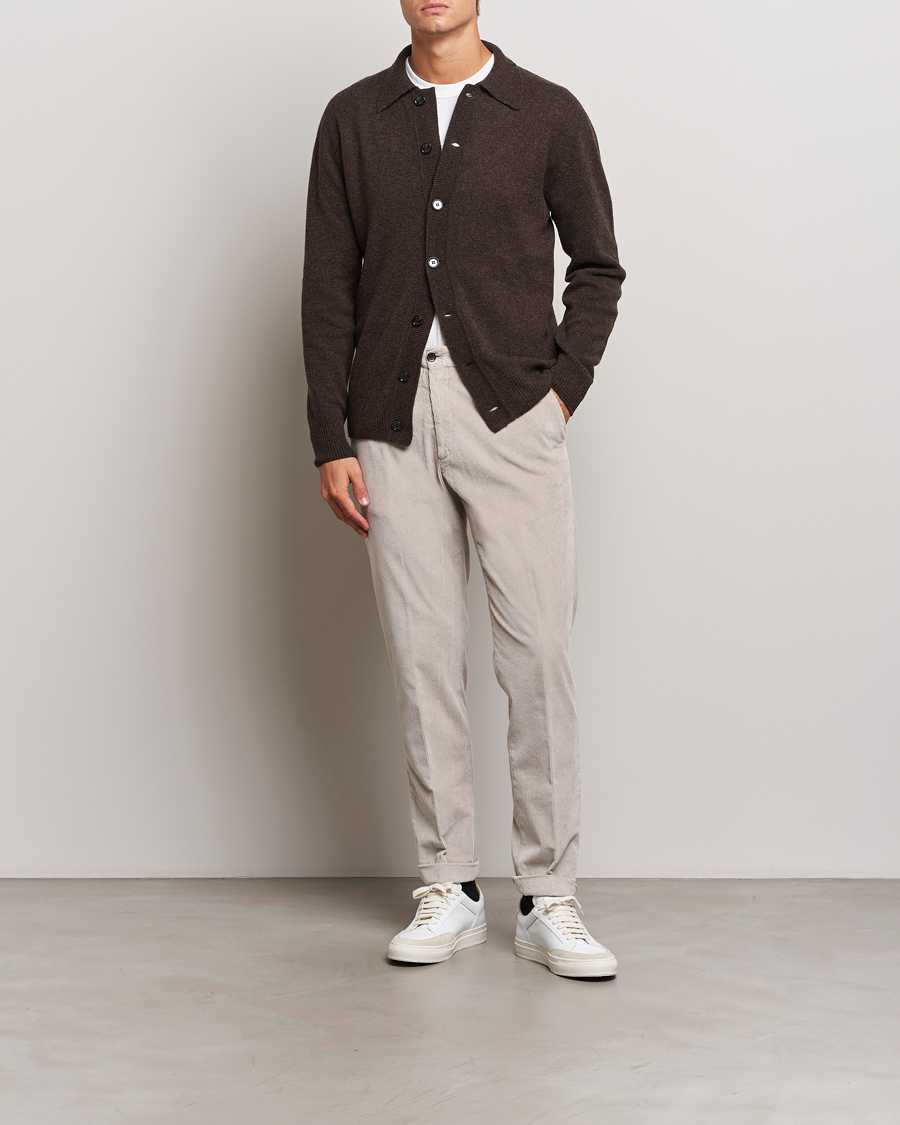 Heren | Broeken | Briglia 1949 | Easy Fit Corduroy Trousers Beige