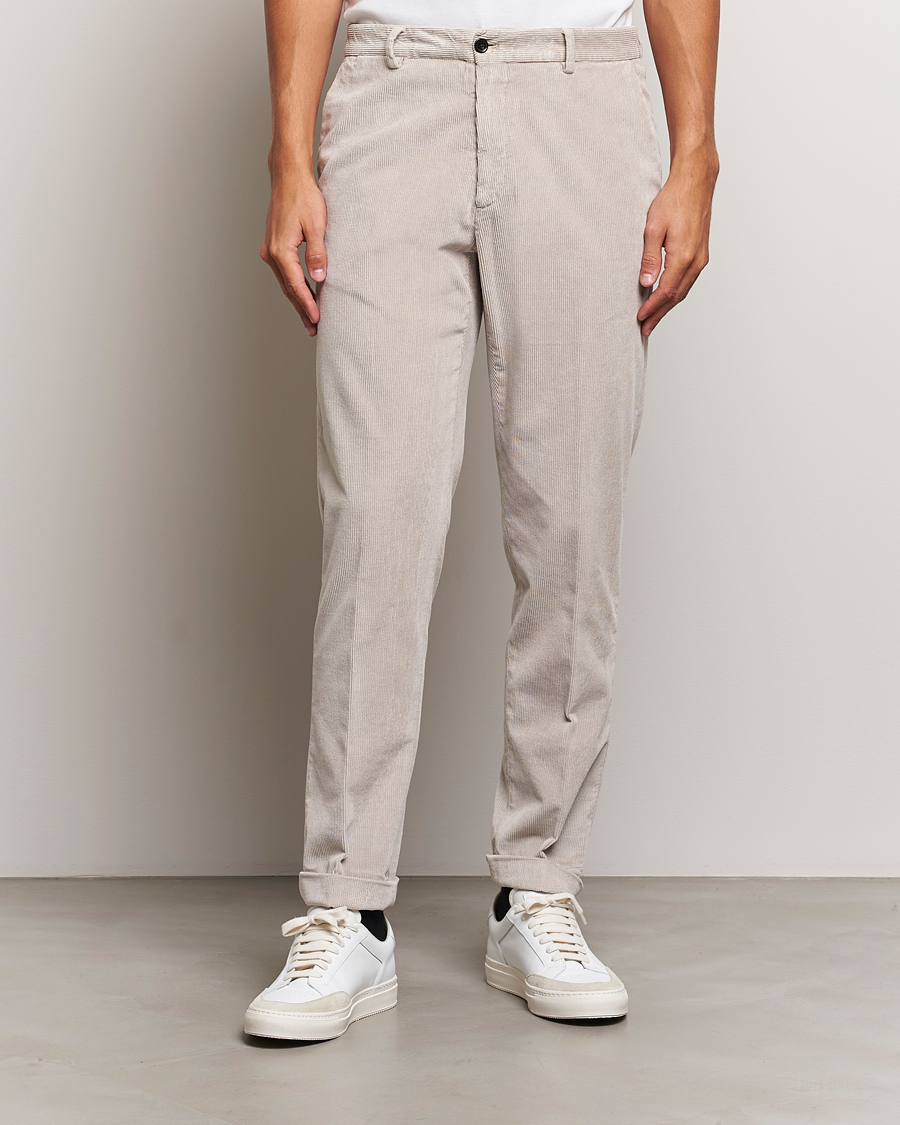 Heren | Broeken | Briglia 1949 | Easy Fit Corduroy Trousers Beige