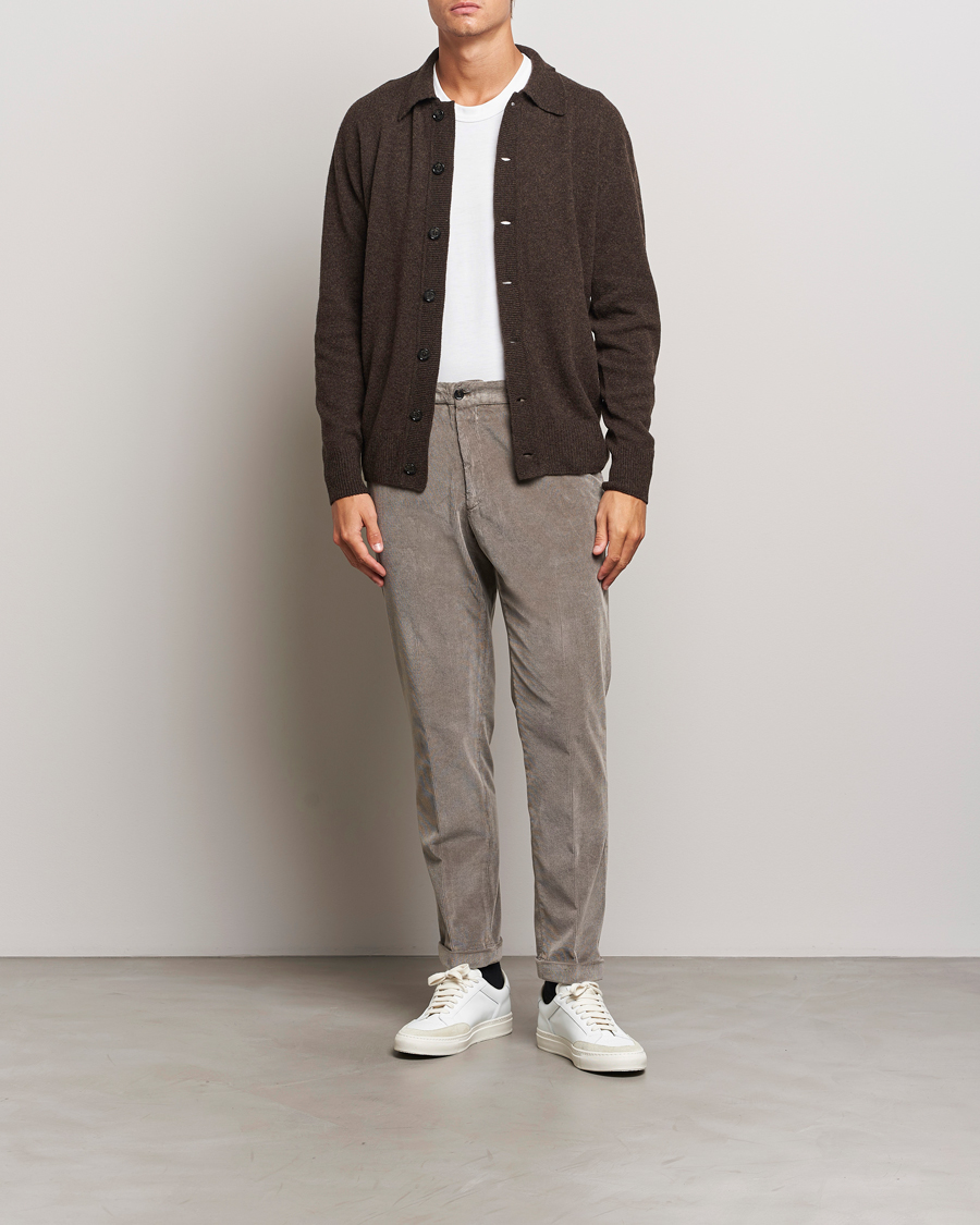 Heren | Broeken | Briglia 1949 | Easy Fit Corduroy Trousers Taupe