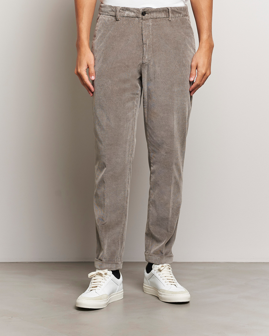 Heren | Broeken | Briglia 1949 | Easy Fit Corduroy Trousers Taupe