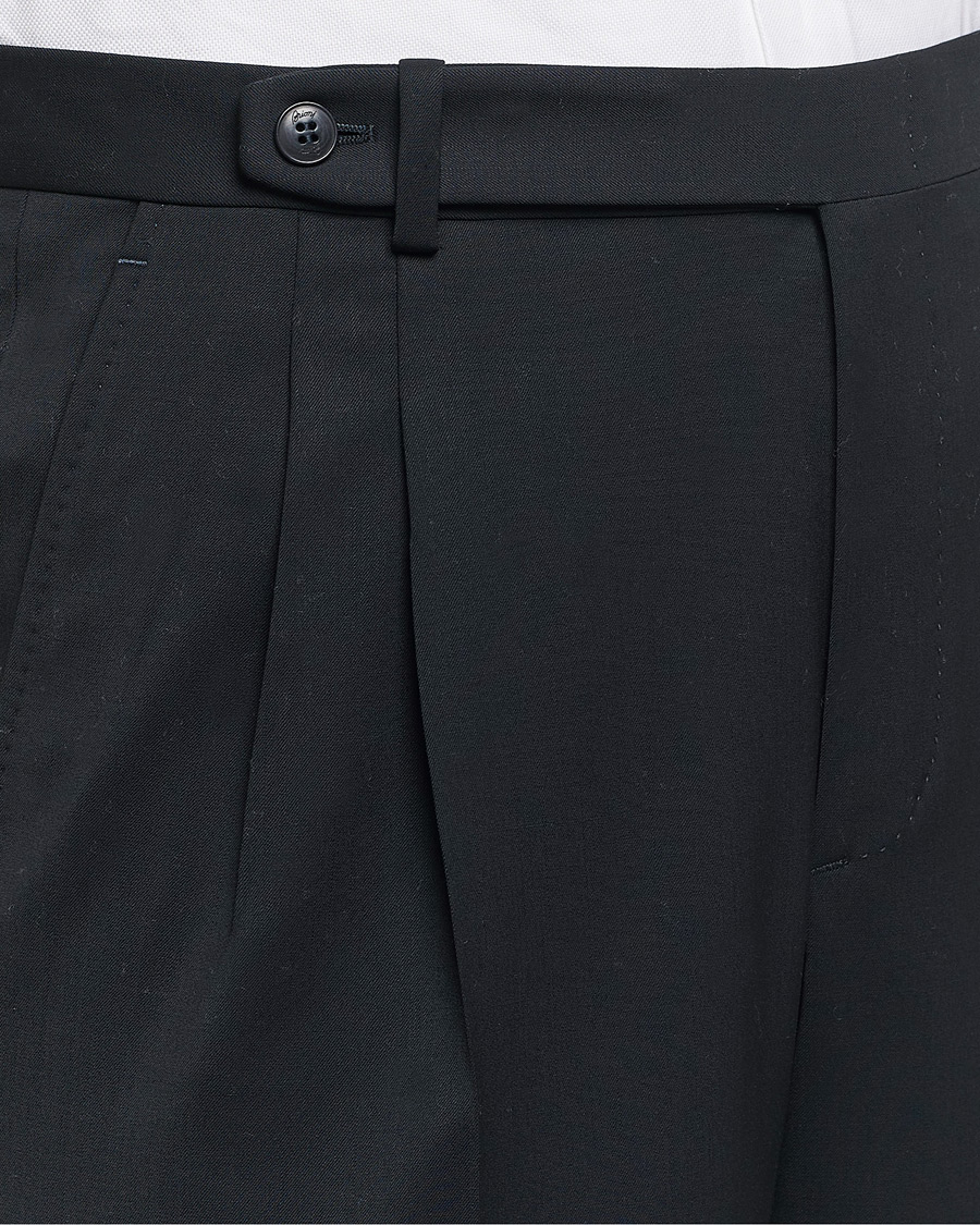 Heren | Broeken | Brioni | Pleated Wool Trousers Navy