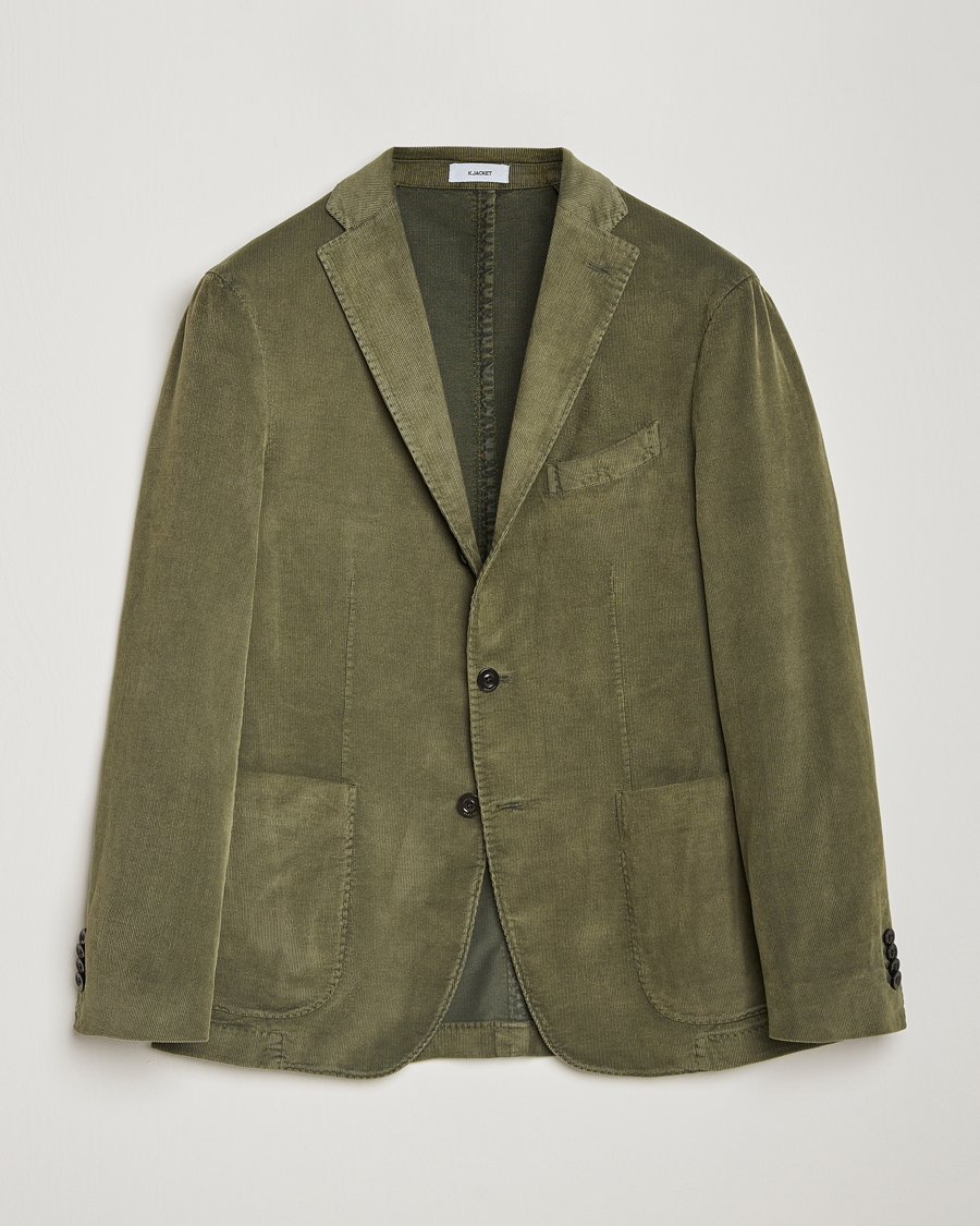 Heren | Blazers | Boglioli | K Jacket Corduroy Blazer Dark Green